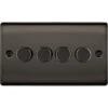 BG Nexus Metal Black Nickel 4G Dimmer Switch NBN84