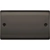 BG Nexus Metal Black Nickel Double Blank Plate NBN95 -RS Electrical Supplies BG Nexus Metal Black Nickel Double Blank Plate NBN95 Available From RS Electrical