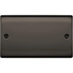 BG Nexus Metal Black Nickel Double Blank Plate NBN95