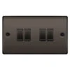 BG Nexus Metal Black Nickel 4G 2W Light Switch NBN44 1 BG Nexus Metal Black Nickel 4G 2W Light Switch NBN44 -RS Electrical Supplies BG Nexus Metal Black Nickel Light Switch 4G NBN44 Available From RS Electrical