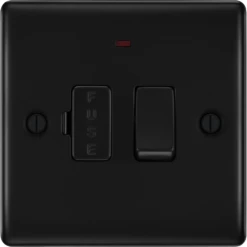 BG Nexus Metal Matt Black 13A Switched Spur Neon NFB52