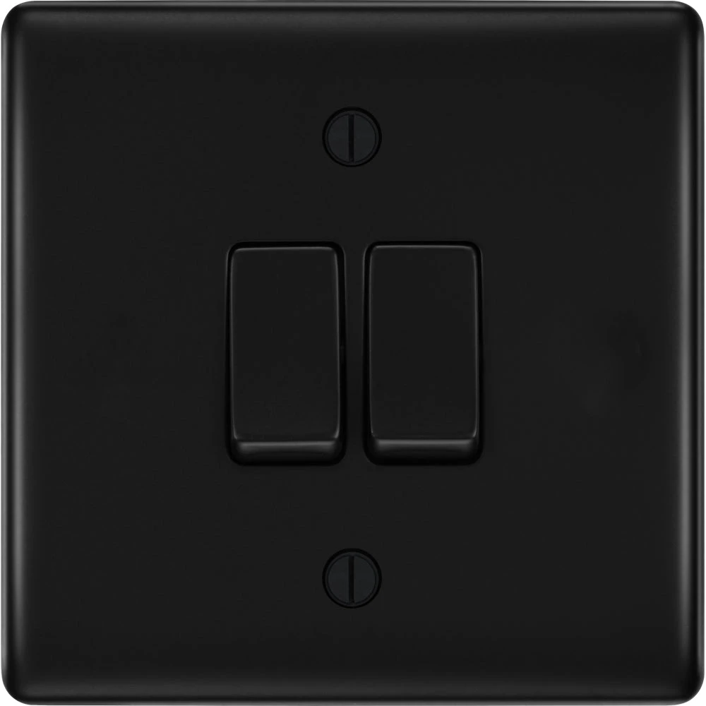 BG Nexus Metal Matt Black 2W & Intermediate Light Switch NFB2WINT 3 BG Nexus Metal Matt Black 2W & Intermediate Light Switch NFB2WINT