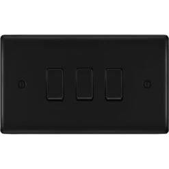 BG Nexus Metal Matt Black 3G Intermediate Combination Switch