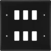 BG Nexus Metal Matt Black 6G Grid Plate RNFB6 -RS Electrical Supplies BG Nexus Metal Matt Black 6G Grid Plate RNFB6 Available from RS Electrical