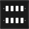 BG Nexus Metal Matt Black 8G Grid Plate RNFB8 -RS Electrical Supplies BG Nexus Metal Matt Black 8G Grid Plate RNFB8 Available from RS Electrical
