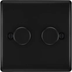 BG Nexus Metal Matt Black 2G Dimmer Switch NFB82