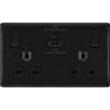 BG Nexus Metal Matt Black 13A Double USB Socket With 22W A+C NFB22UAC22B 1 BG Nexus Metal Matt Black 13A Double USB Socket With 22W A+C NFB22UAC22B -RS Electrical Supplies BG Nexus Metal Matt Black Double A C USB Socket 22W NFB22UAC22BAvailable from RS Electrical
