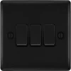 BG Nexus Metal Matt Black 3G 2W Light Switch NFB43 2 BG Nexus Metal Matt Black 3G 2W Light Switch NFB43 -RS Electrical Supplies BG Nexus Metal Matt Black Light Switch 3G NFB43 Available from RS Electrical