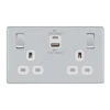 BG Nexus Screwless Polished Chrome 13A Double USB Socket 45W A+C Ports FPC22UAC45W -RS Electrical Supplies BG Nexus Screwless Polished Chrome Double USB Socket with 45W A C FPC22UAC45W Available from RS Electrical