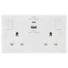 BG White Moulded 13A Double USB Socket With 22W A+C Ports 822UAC22 -RS Electrical Supplies BG White Moulded 13A Double USB Socket with 22W A C Ports 822UAC22 Available from RS Electrical