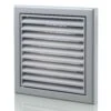 Blauberg 100mm Fixed Grille Grey -RS Electrical Supplies BlaubergPlasticVentedFixedBladeAirVentilationLouvredGrille Grey