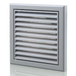 Blauberg 100mm Fixed Grille Grey