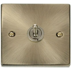 Click Deco Antique Brass 1G Toggle Switch VPAB421
