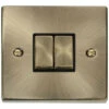 Click Deco Antique Brass 2G Light Switch VPAB412BK -RS Electrical Supplies Click Deco Antique Brass 2G Light Switch VPAB412BK available from RS Electrical Supplies