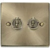 Click Deco Antique Brass 2G Toggle Switch VPAB422 1 Click Deco Antique Brass 2G Toggle Switch VPAB422 -RS Electrical Supplies Click Deco Antique Brass 2G Toggle Switch VPAB422 available from RS Electrical Supplies