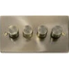 Click Deco Antique Brass 4G LED Dimmer Switch VPAB164