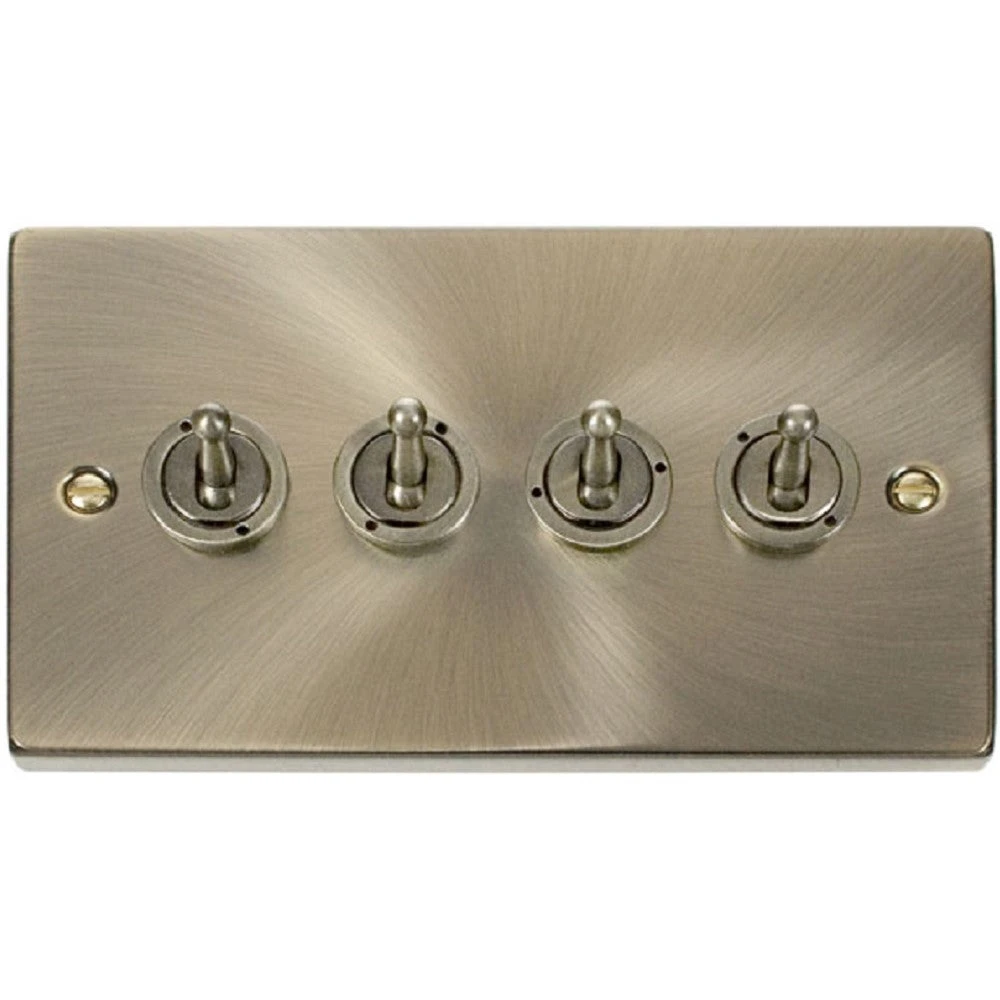 Click Deco Antique Brass 4G Toggle Switch VPAB424 3 Click Deco Antique Brass 4G Toggle Switch VPAB424