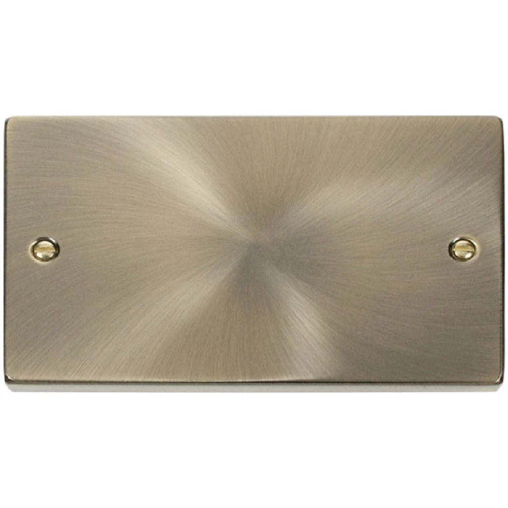 Click Deco Antique Brass Double Blank Plate VPAB061 3 Click Deco Antique Brass Double Blank Plate VPAB061