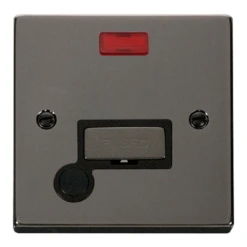 Click Deco Black Nickel 13A Fused Connection Unit With Neon And Flex VPBN553BK