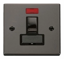 Click Deco Black Nickel 13A Switched Spur With Neon VPBN752BK