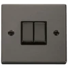 Click Deco Black Nickel 2G Light Switch VPBN412BK -RS Electrical Supplies Click Deco Black Nickel 2G Light Switch VPBN412BK available from RS Electrical Supplies