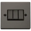 Click Deco Black Nickel 3G Light Switch VPBN413BK -RS Electrical Supplies Click Deco Black Nickel 3G Light Switch VPBN413BK available from RS Electrical Supplies
