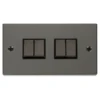 Click Deco Black Nickel 4G Light Switch VPBN414BK 2 Click Deco Black Nickel 4G Light Switch VPBN414BK -RS Electrical Supplies Click Deco Black Nickel 4G Light Switch VPBN414BK available from RS Electrical Supplies