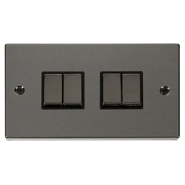 Click Deco Black Nickel 4G Light Switch VPBN414BK 3 Click Deco Black Nickel 4G Light Switch VPBN414BK