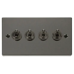 Click Deco Black Nickel 4G Toggle Switch VPBN424