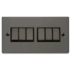 Click Deco Black Nickel 6G Light Switch VPBN416BK -RS Electrical Supplies Click Deco Black Nickel 6G Light Switch VPBN416BK available from RS Electrical Supplies