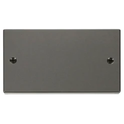 Click Deco Black Nickel Double Blank Plate VPBN061