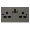 Click Deco Black Nickel 13A Double Socket VPBN536BK -RS Electrical Supplies Click Deco Black Nickel Double Socket VPBN536BK available from RS Electrical Supplies
