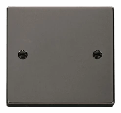 Click Deco Black Nickel Single Blank Plate VPBN060