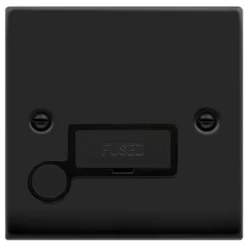 Click Deco Matt Black 13A Unswitched Spur With Flex VPMB550BK