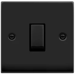 Click Deco Matt Black 1G Light Switch VPMB411BK