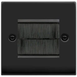 Click Deco Matt Black 2G Cable Brush Outlet VPMBBRUSHBK