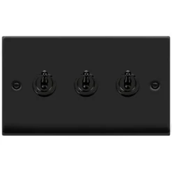 Click Deco Matt Black 3G Toggle Switch VPMB423