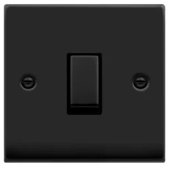 Click Deco Matt Black Intermediate Switch VPMB425BK