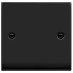 Click Deco Matt Black Single Blank Plate VPMB060