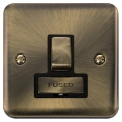 Click Deco Plus Antique Brass 13A Switched Spur DPAB751BK