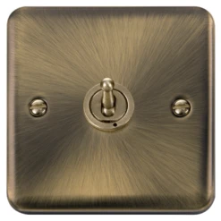 Click Deco Plus Antique Brass 1G Toggle Switch DPAB421