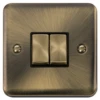 Click Deco Plus Antique Brass 2G Light Switch DPAB412BK 1 Click Deco Plus Antique Brass 2G Light Switch DPAB412BK -RS Electrical Supplies Click Deco Plus Antique Brass 2G Light Switch DPAB412BK Available from RS Electrical Supplies