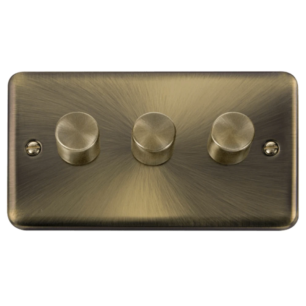 Click Deco Plus Antique Brass 3G LED Dimmer Switch DPAB163 3 Click Deco Plus Antique Brass 3G LED Dimmer Switch DPAB163