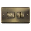 Click Deco Plus Antique Brass 4G Light Switch DPAB414BK -RS Electrical Supplies Click Deco Plus Antique Brass 4G Light Switch DPAB414BK Available from RS Electrical Supplies