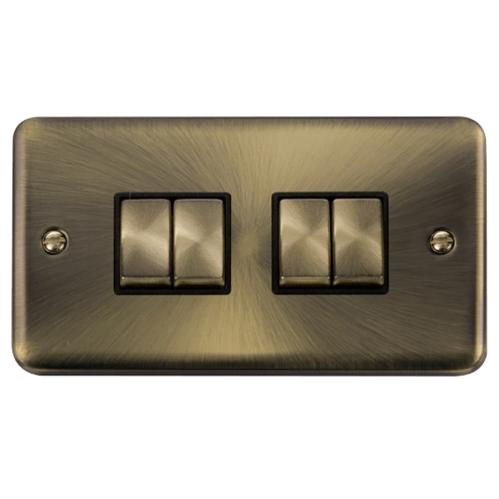 Click Deco Plus Antique Brass 4G Light Switch DPAB414BK 3 Click Deco Plus Antique Brass 4G Light Switch DPAB414BK
