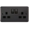 Click Deco Plus Black Nickel 13A Double Socket DPBN536BK -RS Electrical Supplies Click Deco Plus Black Nickel 13A Double Socket DPBN536BK