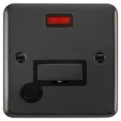 Click Deco Plus Black Nickel 13A Fused Connection Unit With Neon And Flex DPBN553BK