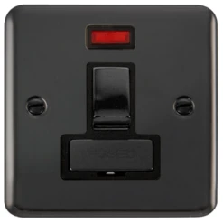 Click Deco Plus Black Nickel 13A Switched Spur With Neon DPBN752BK