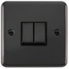 Click Deco Plus Black Nickel 2G Light Switch DPBN412BK -RS Electrical Supplies Click Deco Plus Black Nickel 2G Light Switch DPBN412BK Available from RS Electrical Supplies