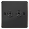 Click Deco Plus Black Nickel 2G Toggle Switch DPBN422 -RS Electrical Supplies Click Deco Plus Black Nickel 2G Toggle Switch DPBN422 Available from RS Electrical Supplies